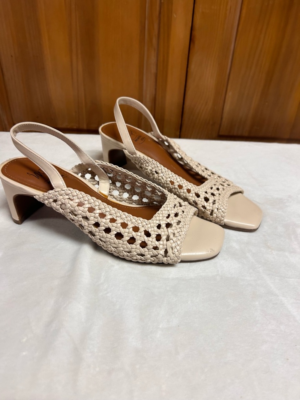 Impo Beige Everly Woven Slingback Sandals - Picture 3 of 7